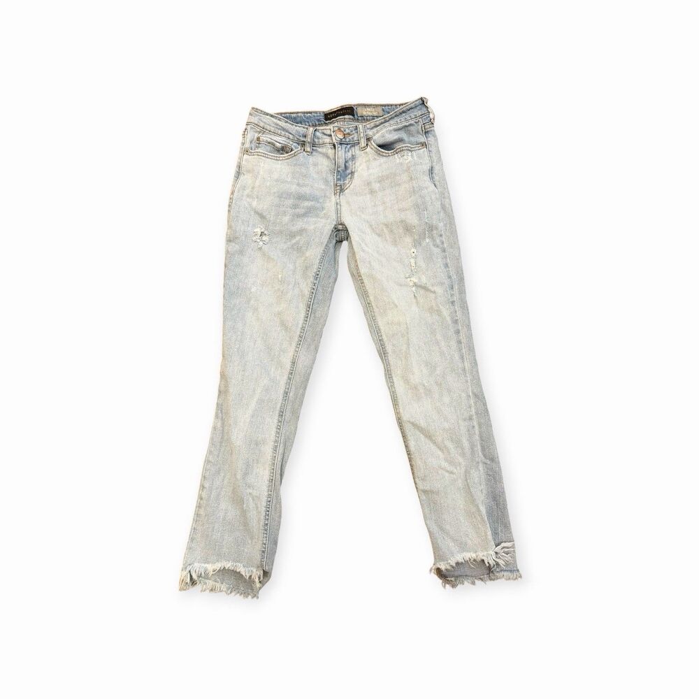 Aeropostale Ankli Straight Jeans Size 2, Light Wash